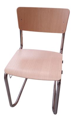 S 43 ST Stahlrohr Klassiker Freischwinger EICHE KLAR LACKIERT Thonet EINZELSTÜCK 