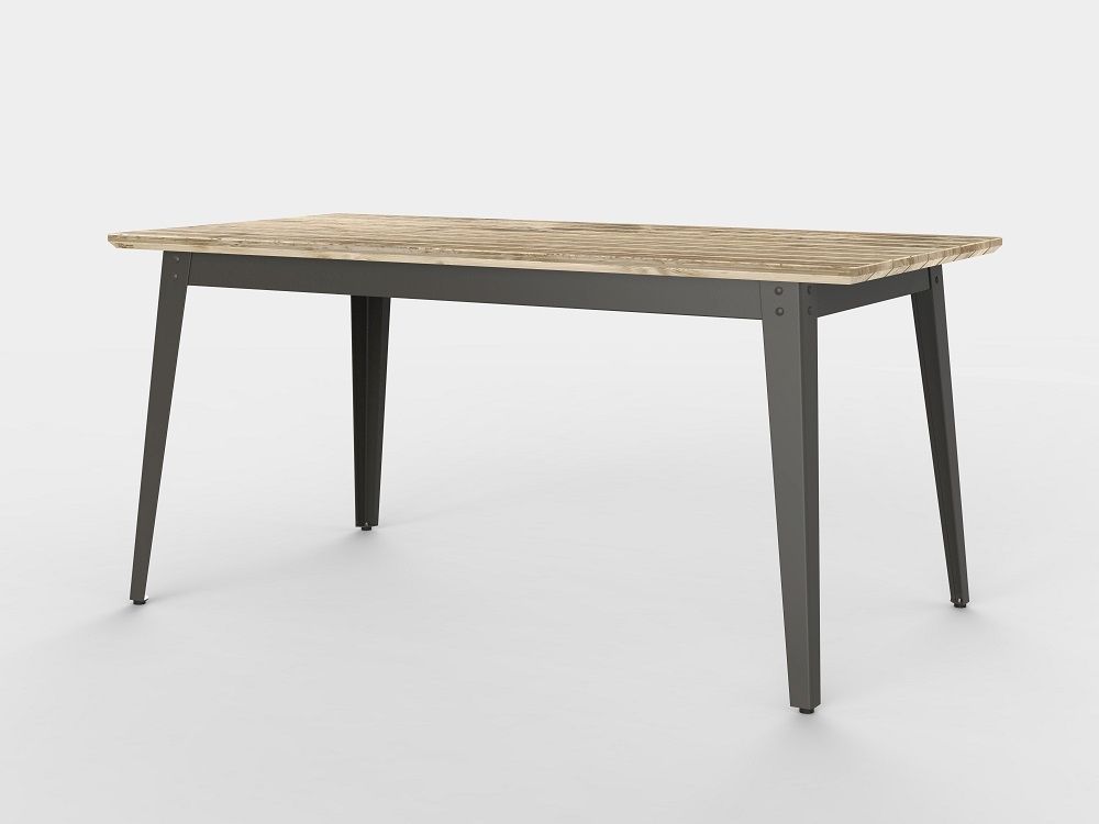6Grad Outdoortisch 160 x 70 cm Jan Cray Gewittergrau Bauholz roh