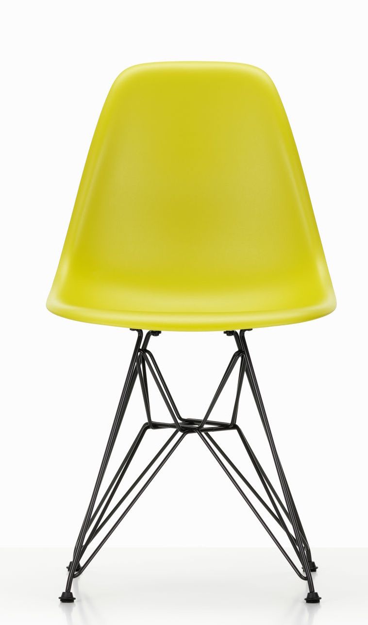 Eames Plastic Side Chair DSR Stuhl SENF / GESTELL SCHWARZ Vitra EINZELSTÜCK