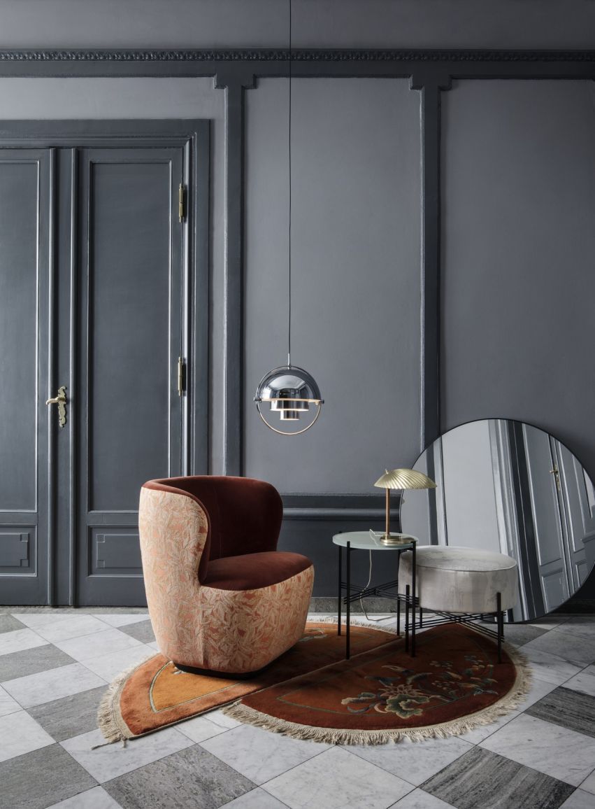 Multi-Lite Pendant lamp Pendelleuchte Blau / Messing Gubi Multi-Lite Pendant lamp Pendelleuchte Blau / Messing Gubi