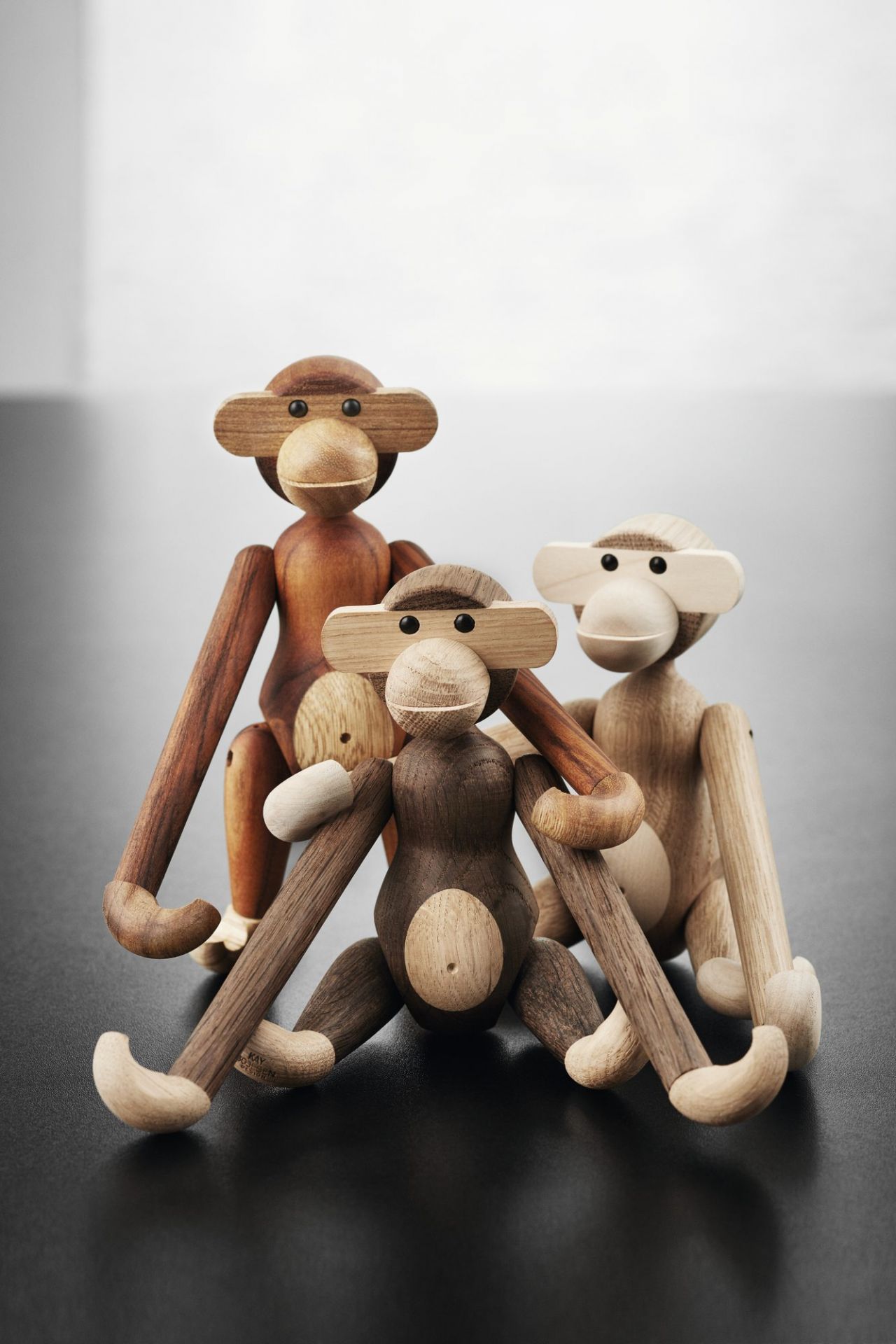 Affe klein Holzfigur Eiche / Ahorn Kay Bojesen