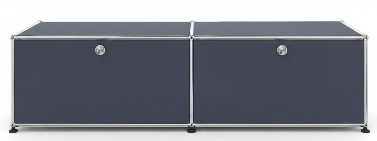 USM Haller Lowboard 2 Klappen Anthrazitgrau