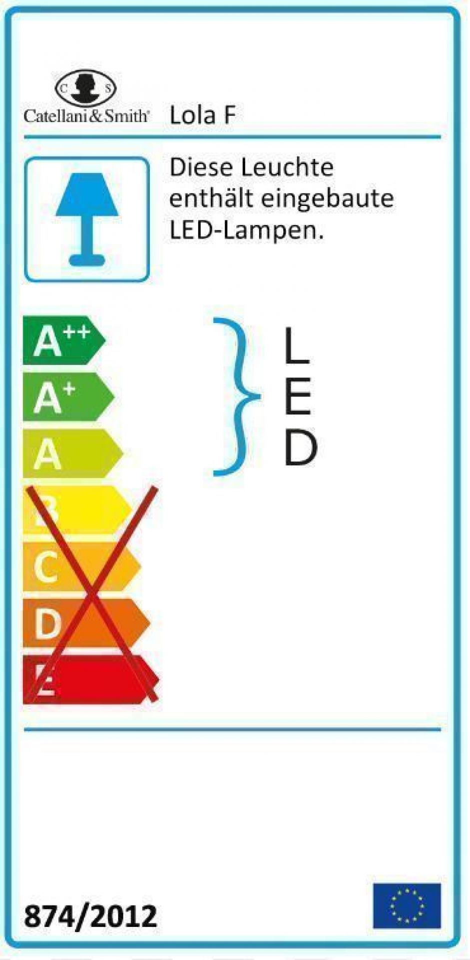 Lola F LED Stehleuchte Catellani & Smith