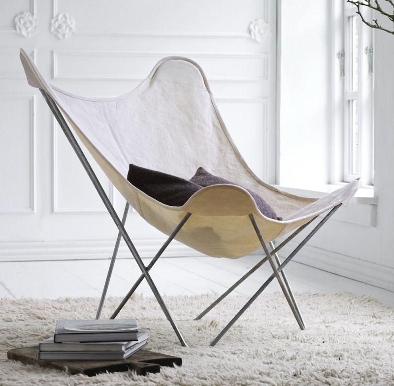 Canvas Mariposa Butterfly Chair Sessel Cuero 