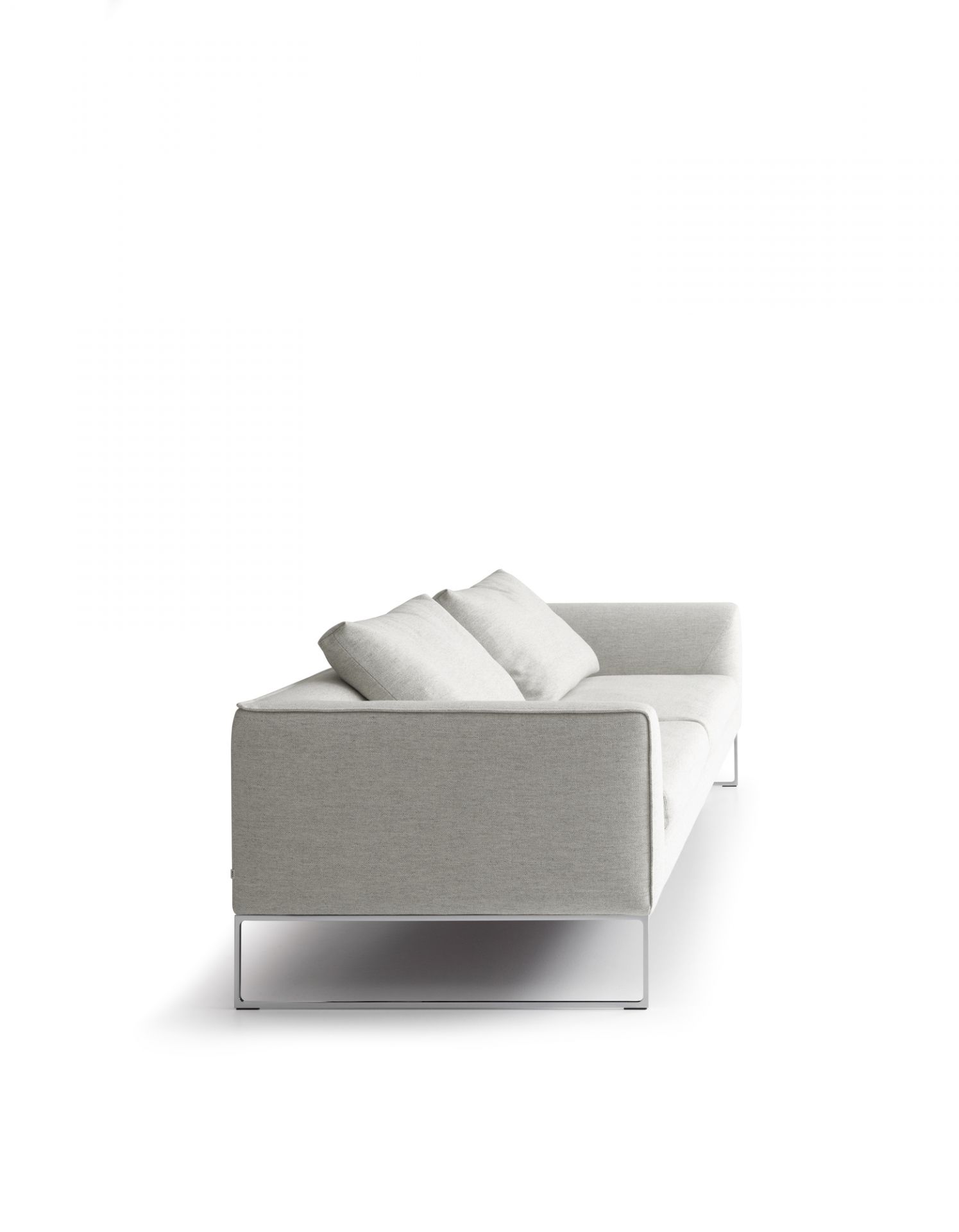 Mell Lounge Sofa Stoff Hellgrau Cor