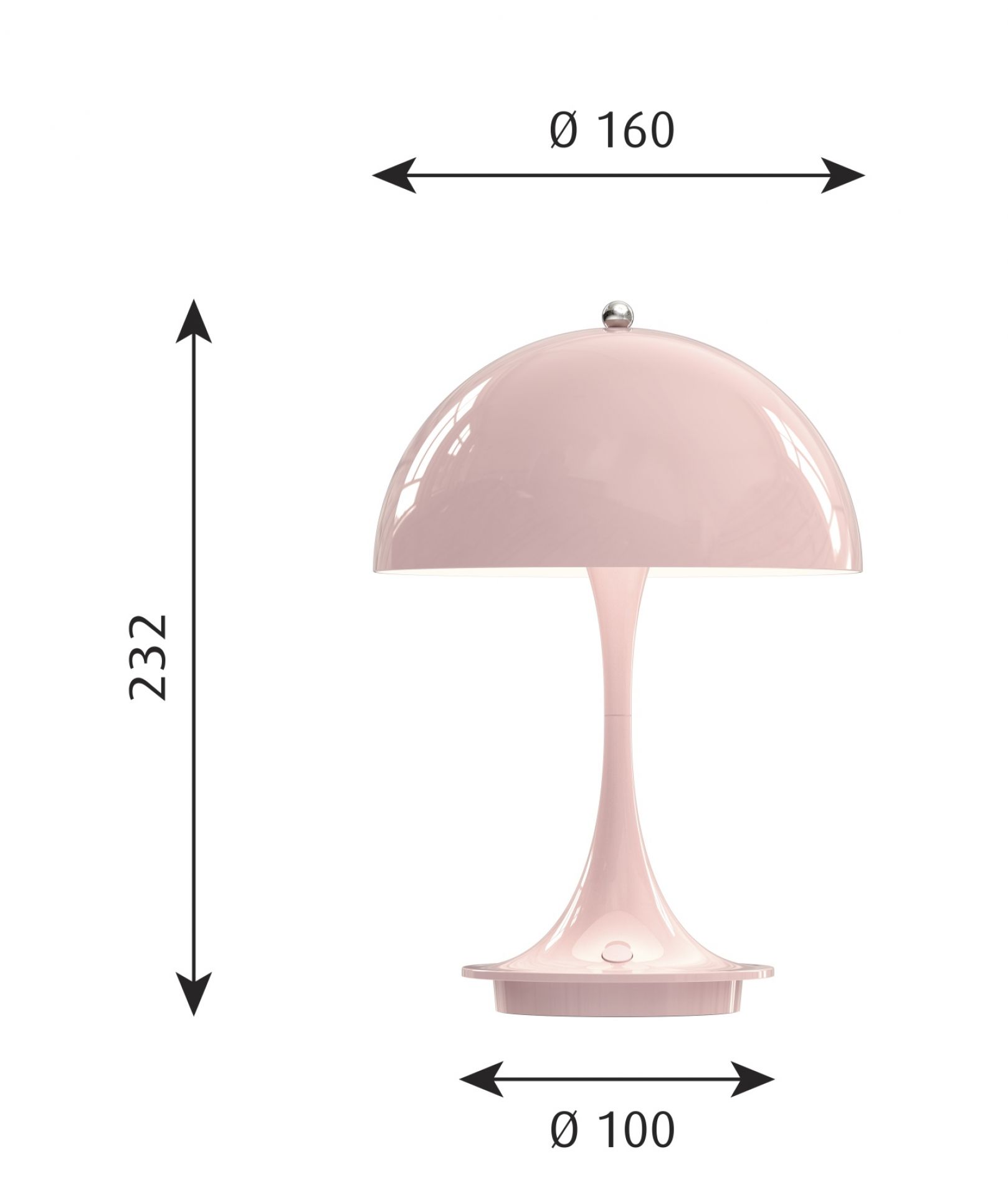 Panthella 160 Portable Akku LED-Tischleuchte Indoor/Outdoor Louis Poulsen EINZELSTÜCK