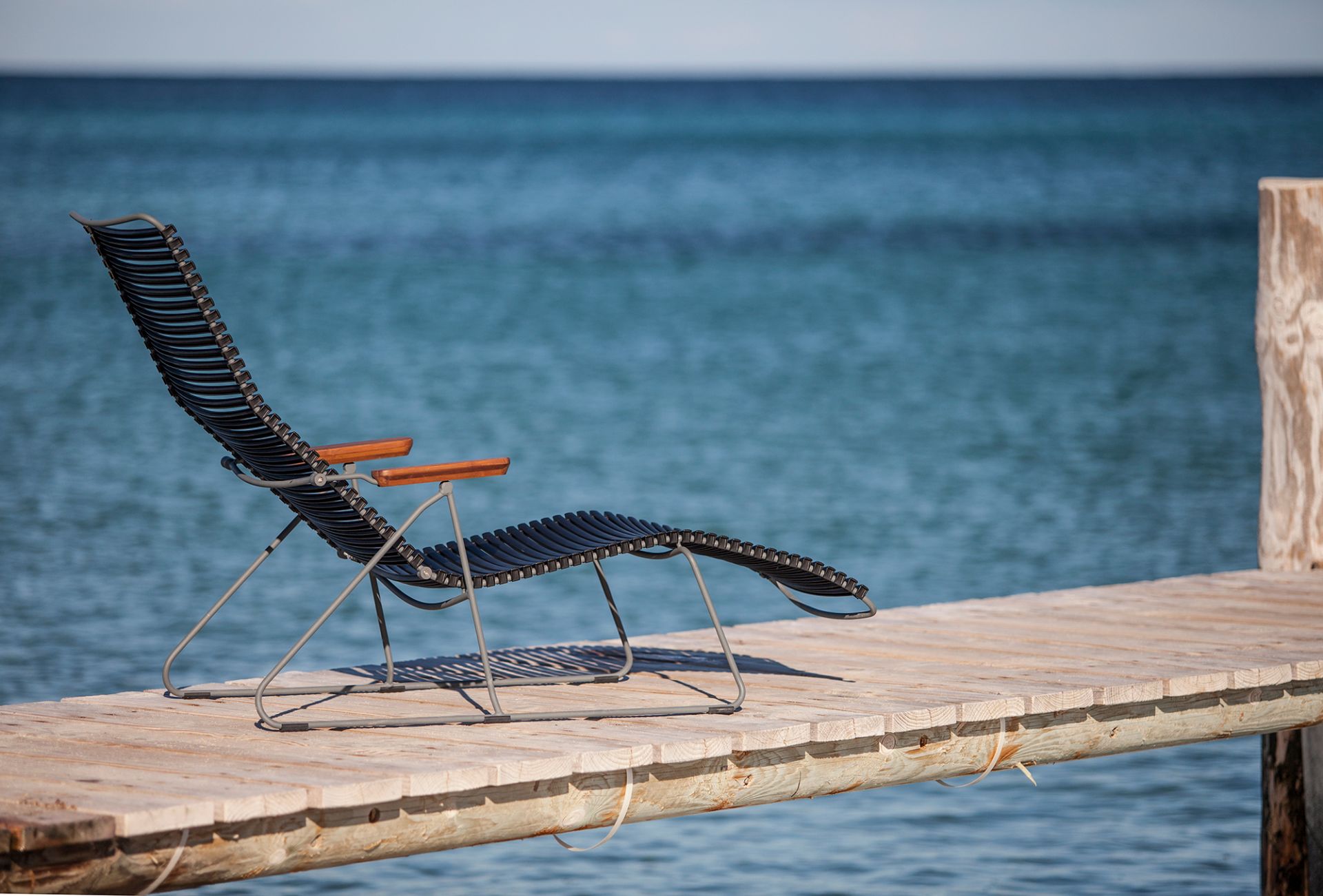 Click Sunlounger Outdoor Sonnenliege Houe Schwarz