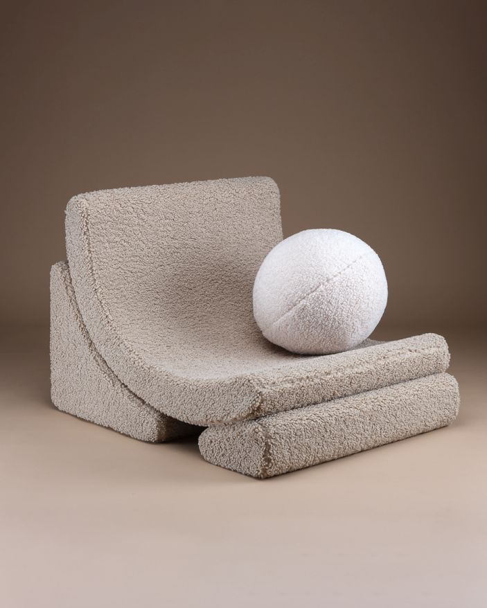 Mond Kindersessel Teddystoff Wigiwama