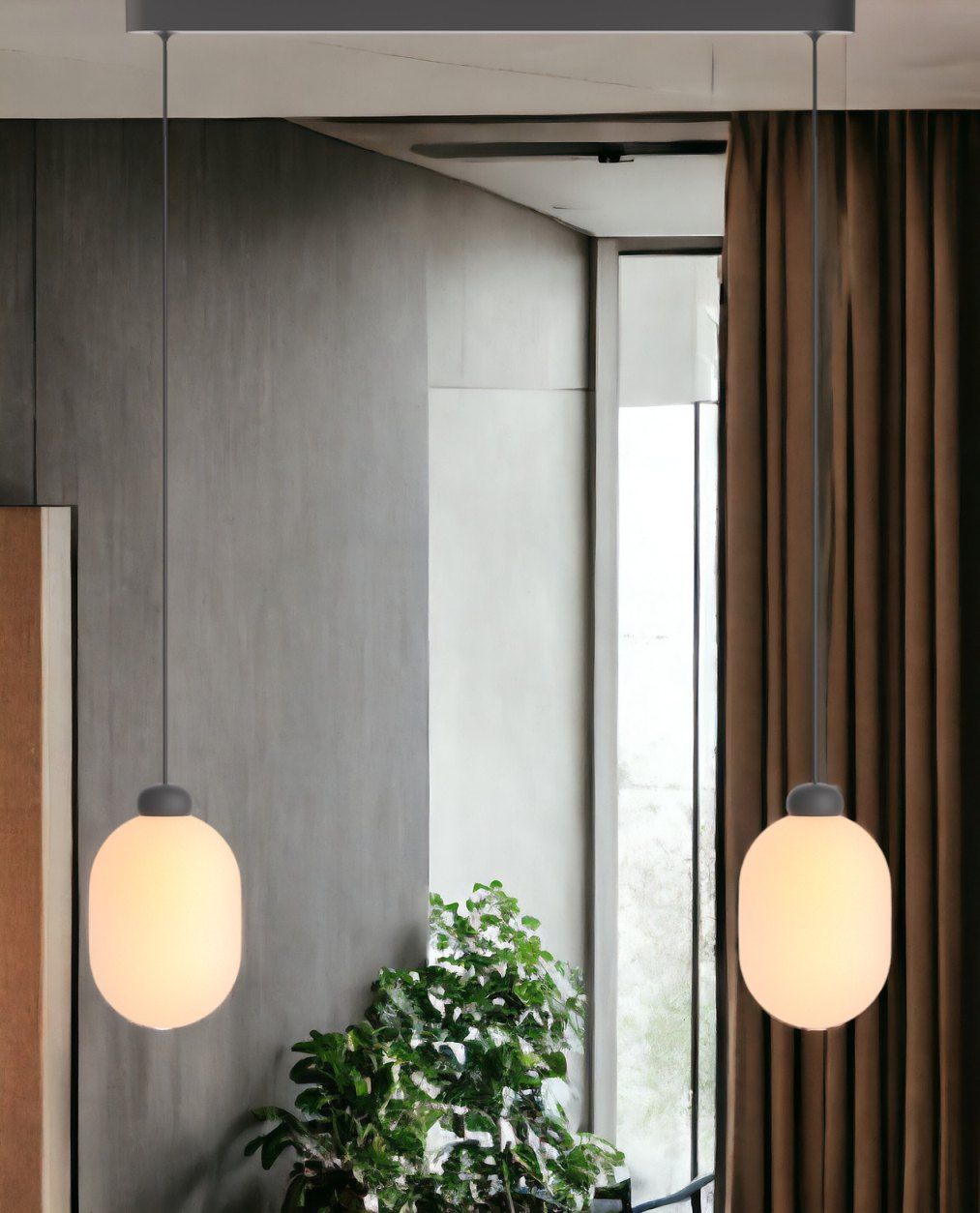 Sun Duo Pendelleuchte Grau