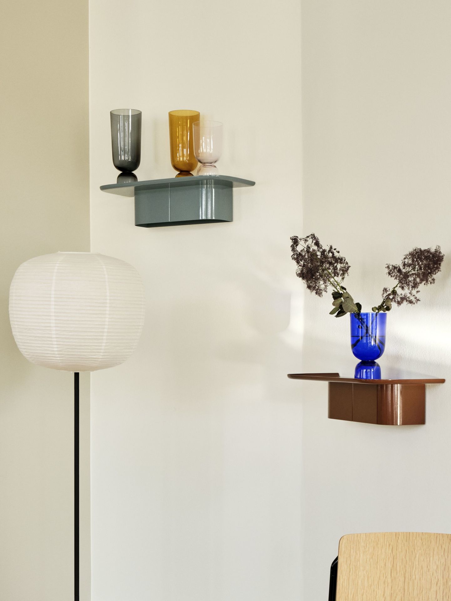 Korpus Shelf Small 4 hooks Wandregal Hay