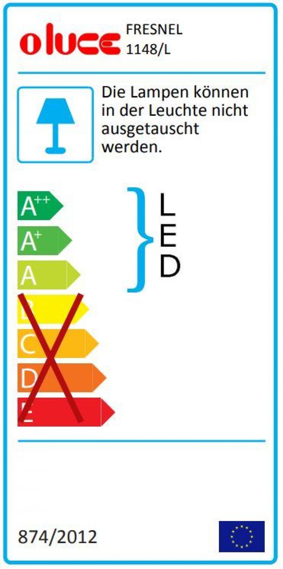 Fresnel 1148 Outdoor Wandleuchte Oluce