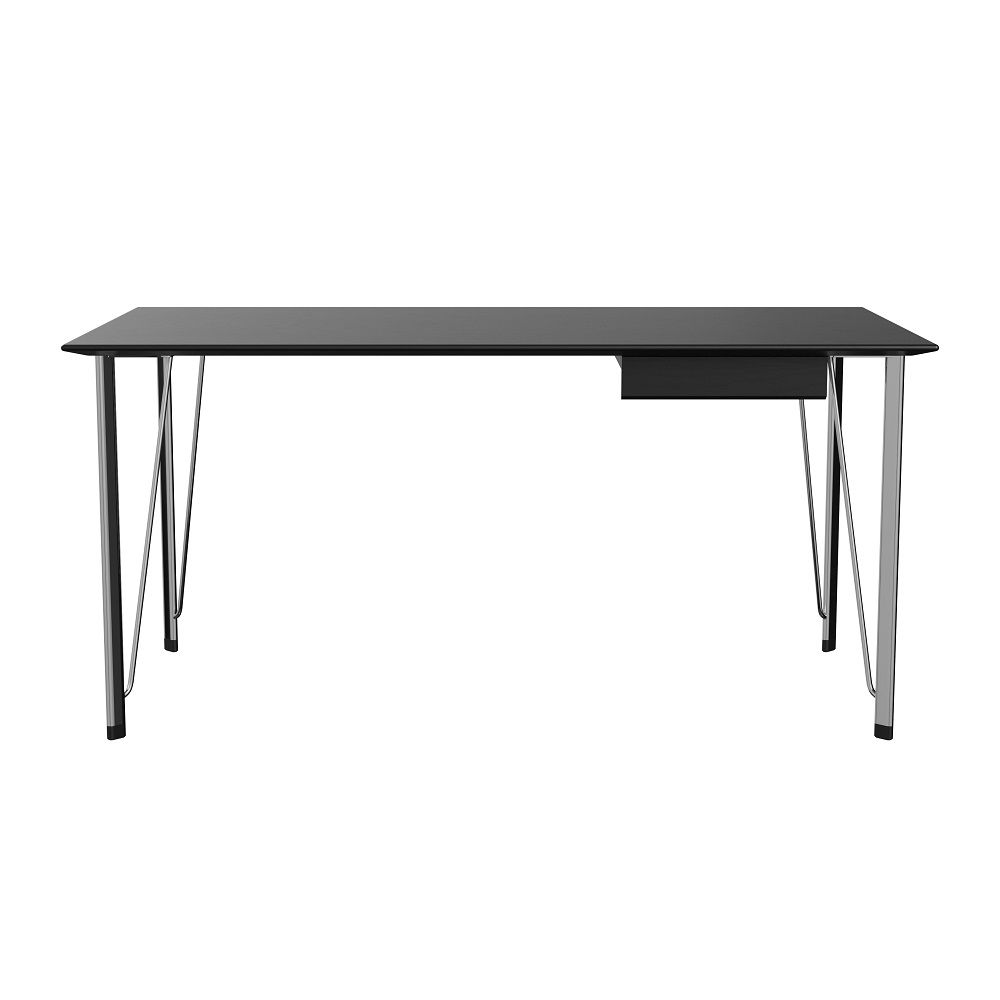FH3605™ Writing Desk Schreibtisch Fritz Hansen Schwarz/Chrom mit Schublade