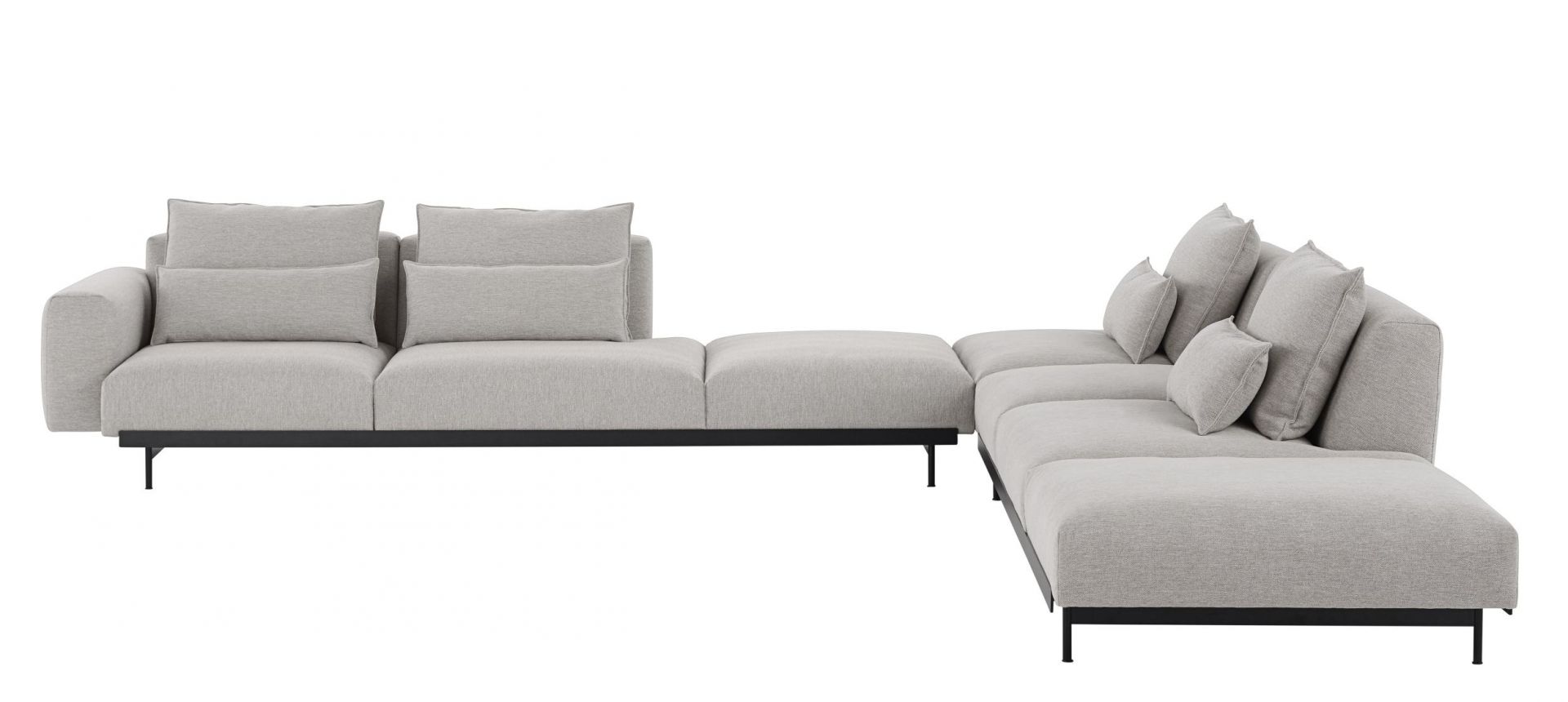 In Situ Modular Sofa 3-Sitzer Chaise Longue Muuto