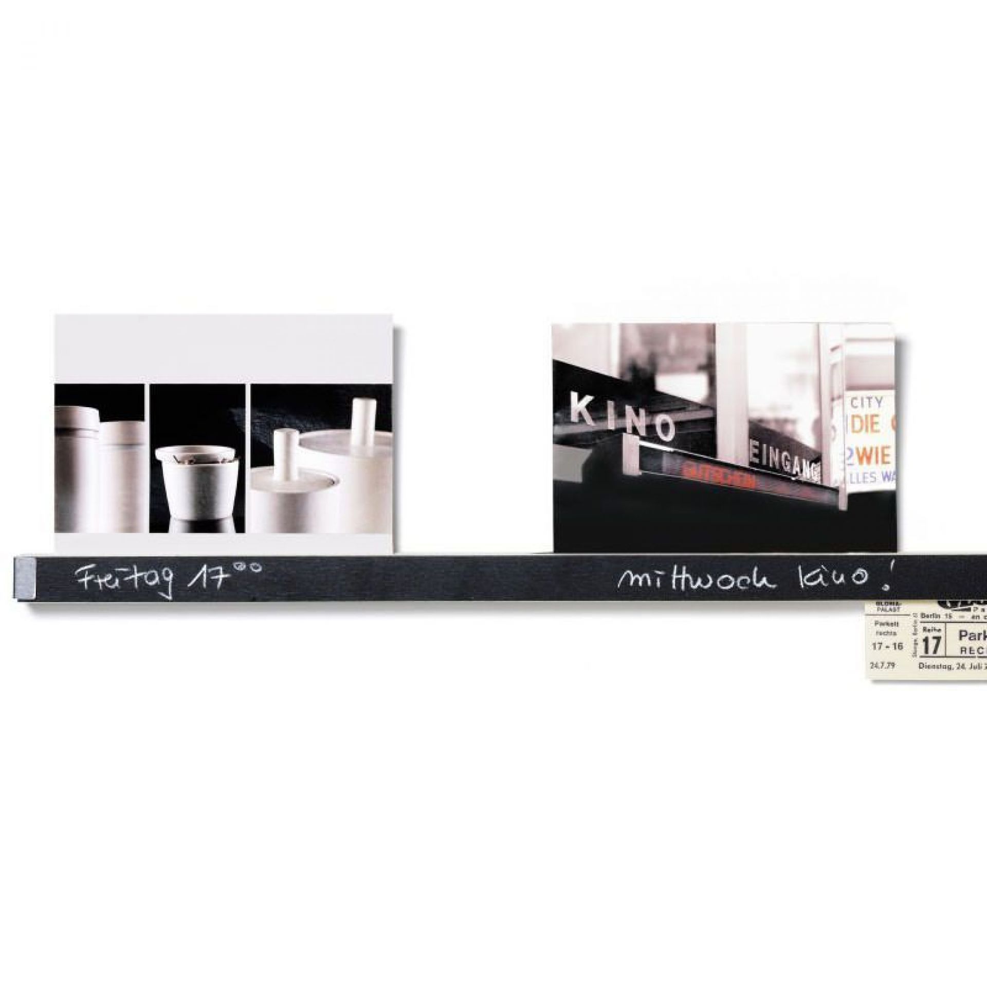 Clip Rail Klemmleiste mit Tafellack Side by Side 60 cm