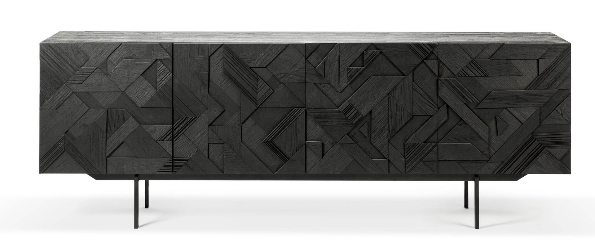Graphic Teak Anrichte schwarz Ethnicraft