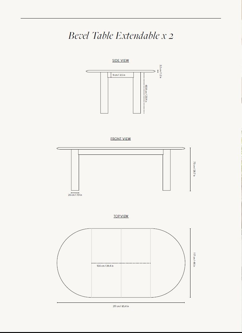 Bevel Table - Extendable X 2 Ausziehtisch Eiche geölt weiß Ferm Living
