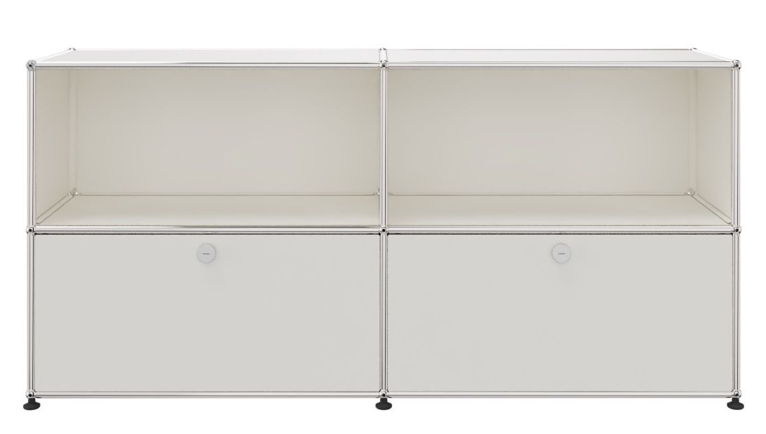 USM Haller Sideboard 2 Offen / 2 Klappen Reinweiß - FAST DELIVERY