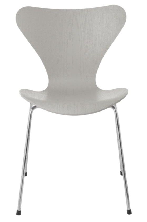 Siebener / Serie Stuhl 3107 Esche 4-er Set Nine grey Fritz Hansen EINZELSTÜCK