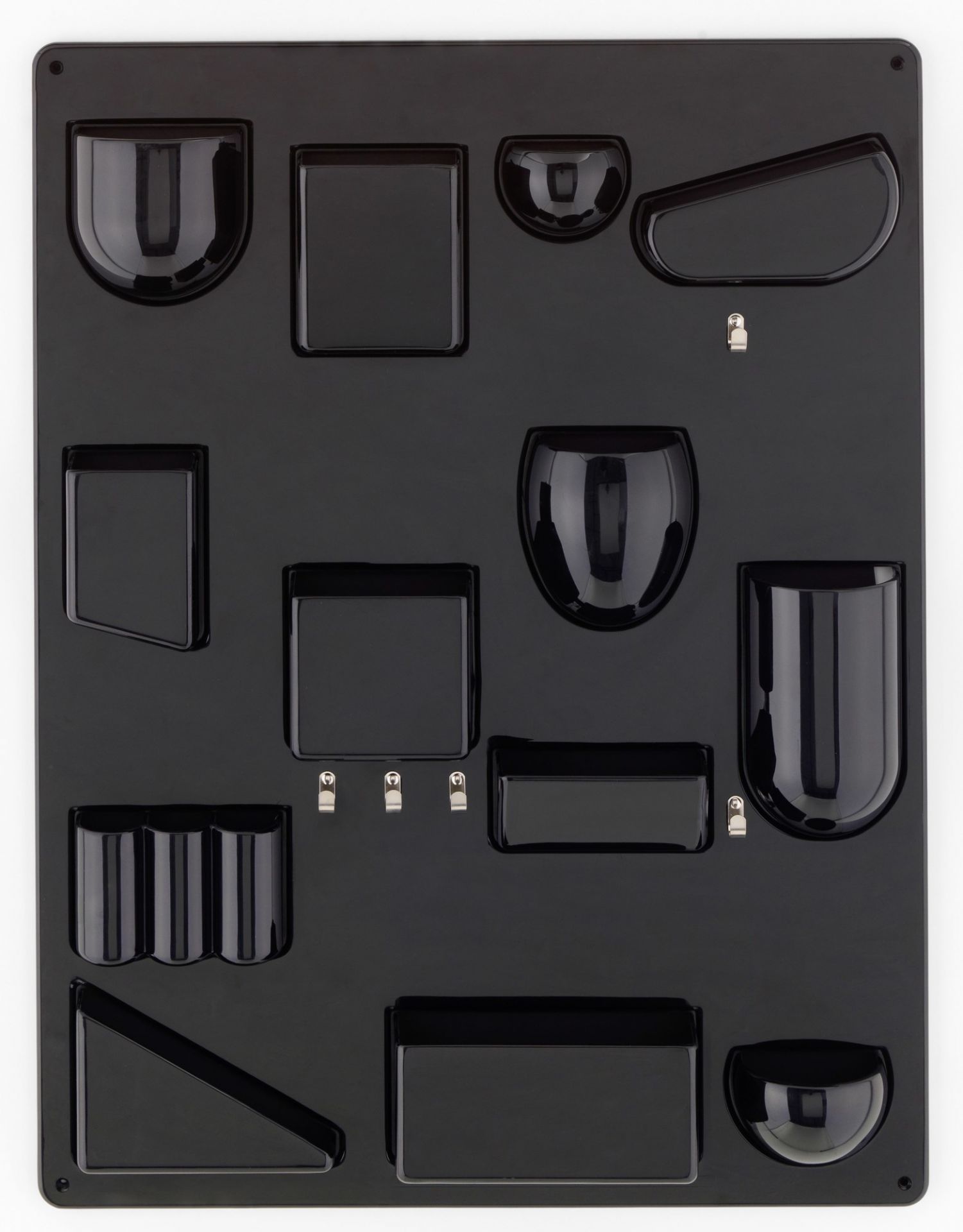 Schwarzes Uten.Silo II von Vitra, ein Wand-Organizer mit Fächern und Haken für Büro und Zuhause.