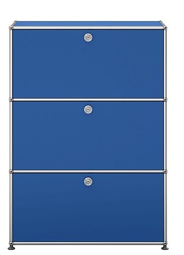 USM Haller Highboard mit 3 Klappen – QUICK SHIP - enzianblau