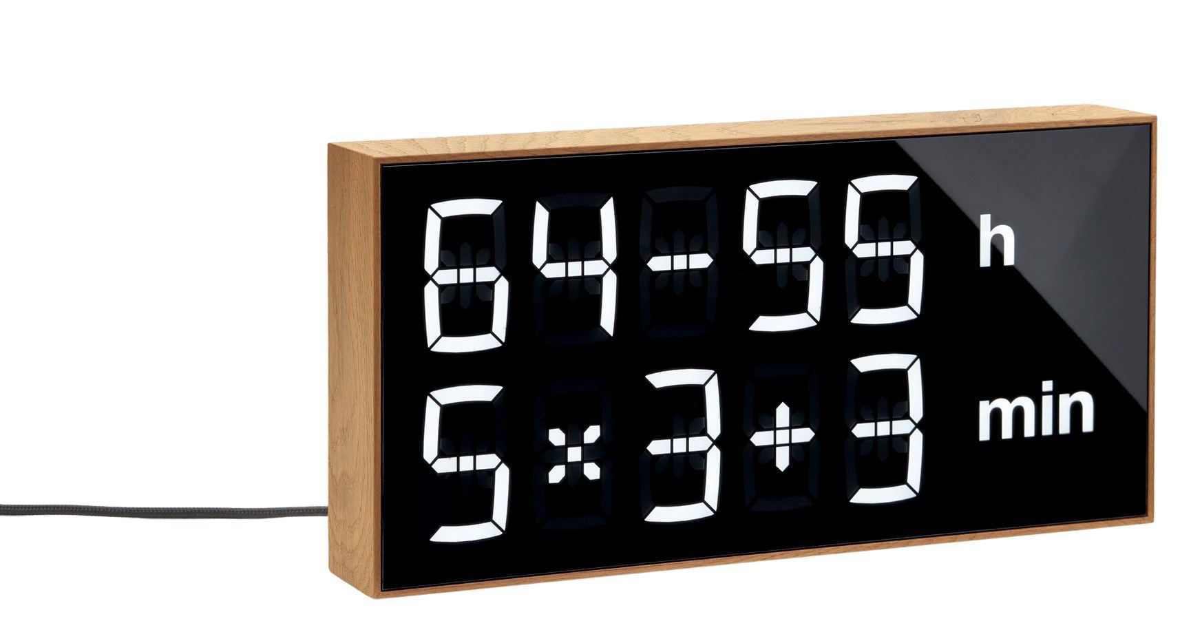 Digital Clock LED Digitaluhr  / Tischuhr / Wanduhr Wood Holz Eiche Albert Clock