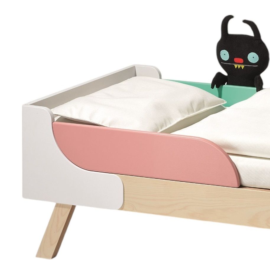 Rausfallschutz für Famille Garage Babybett / Kinderbett 2-er Set EISGRÜN UND ROSA Richard Lampert EINZELSTÜCK
