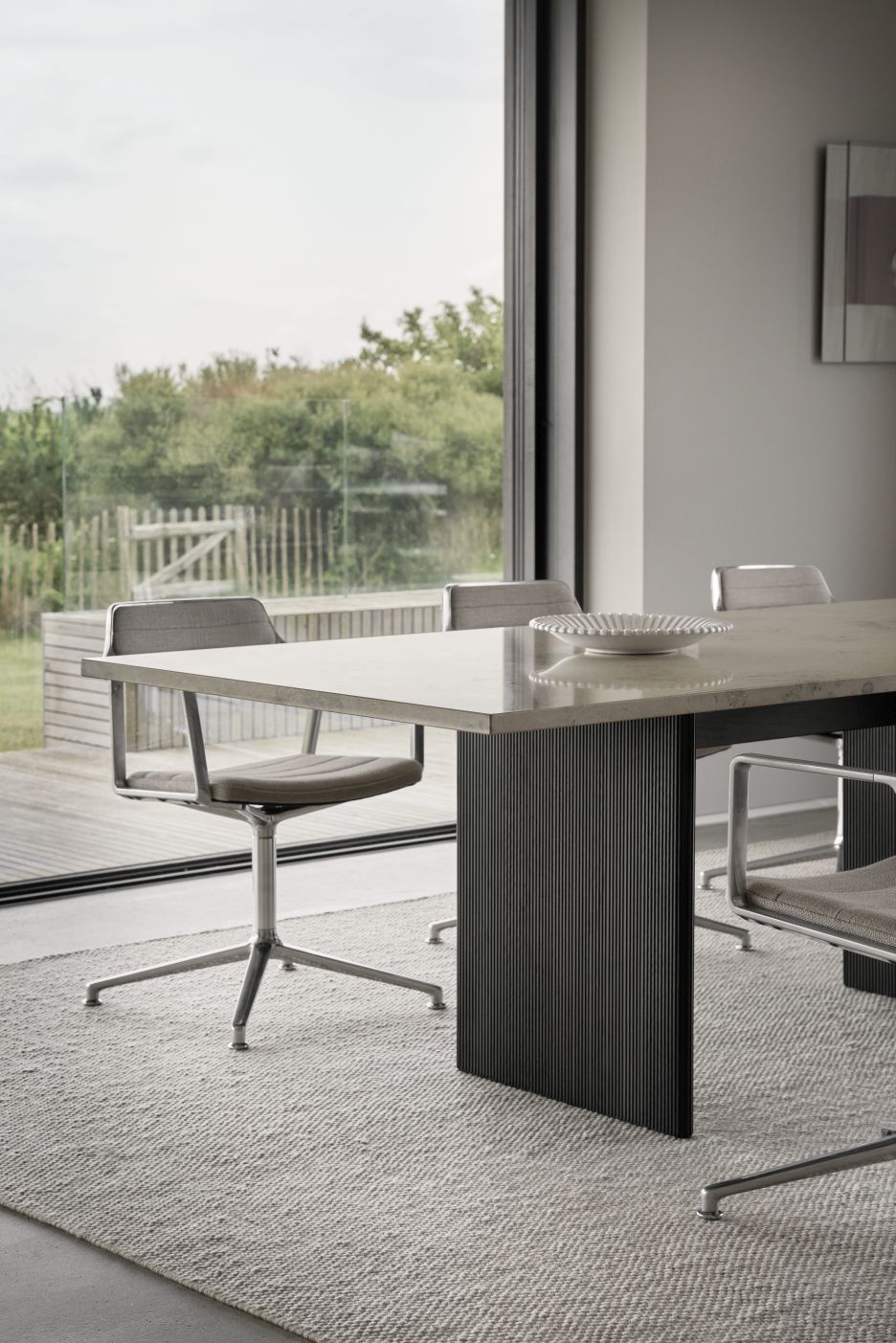 Cabin Square Table Esstisch Jura Grau Blau/Dunkle Eiche Vipp 