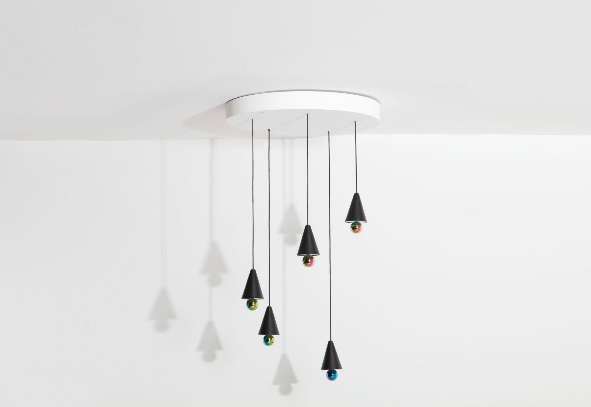 Cherry Pendant light Pendelleuchte 5-er Set Runde Platte Petite Friture