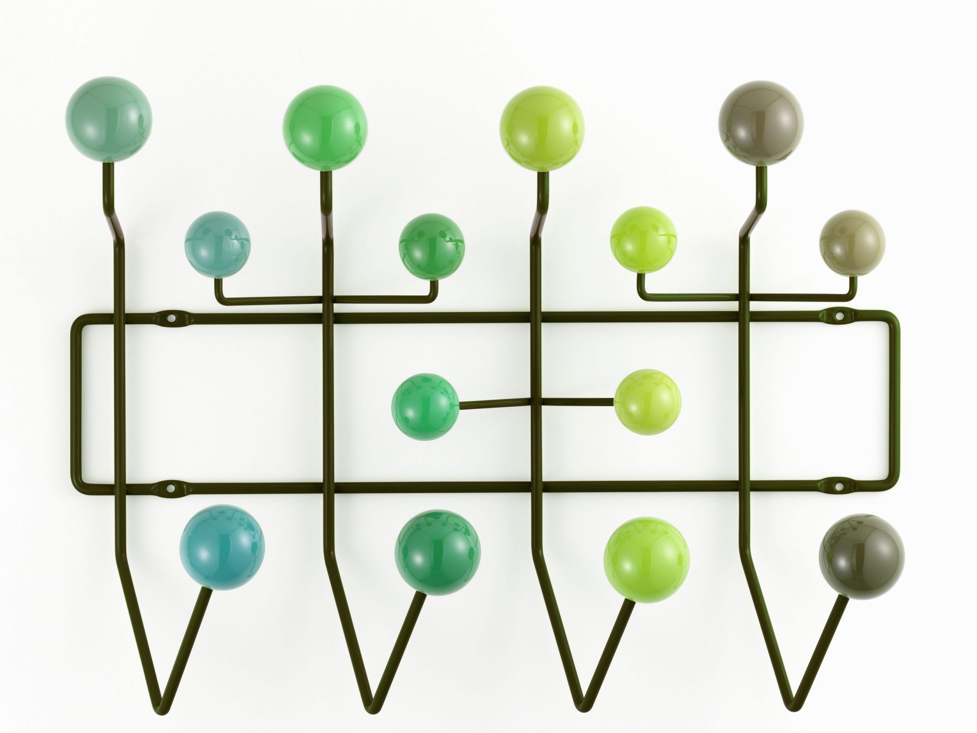 Eames Hang it all Garderobe grün Vitra