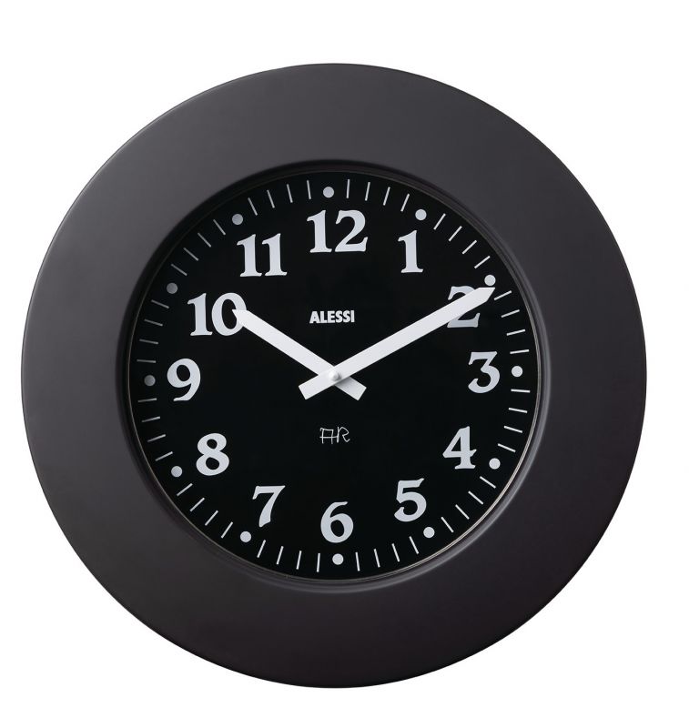 Momento  Wanduhr 11 B Schwarz Alessi 