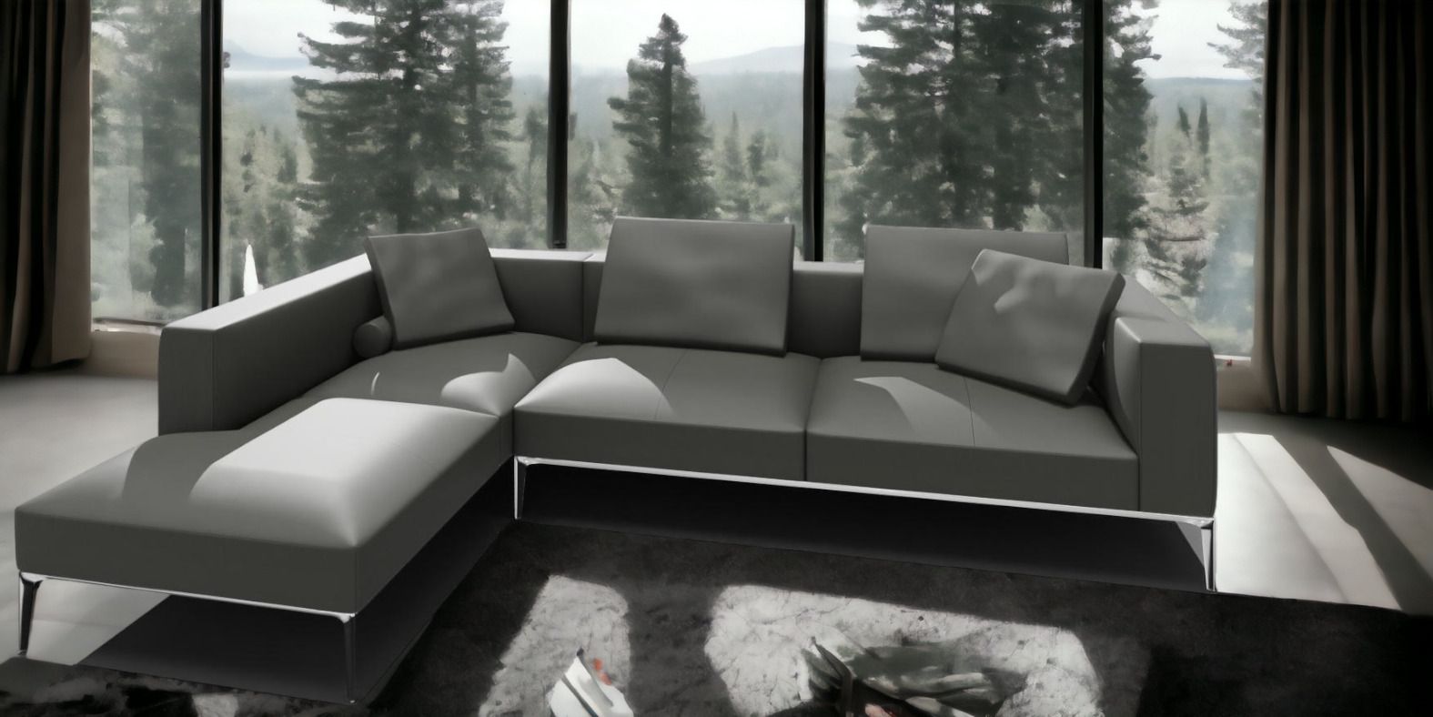 Jaan Living 3 Sitzer Sofa mit 2 Rückenkissen, 2 Komfortkissen & 2 Komfortrollen Kombi Q21 Walter Knoll 