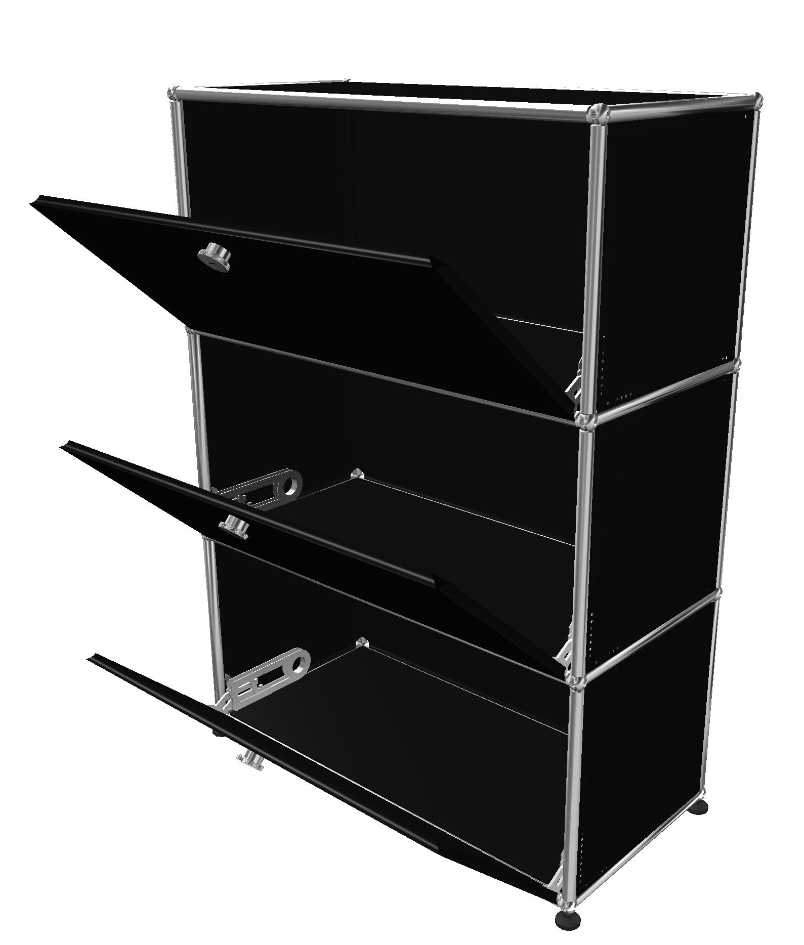 USM Haller Highboard 3 Klappen Graphitschwarz - FAST DELIVERY