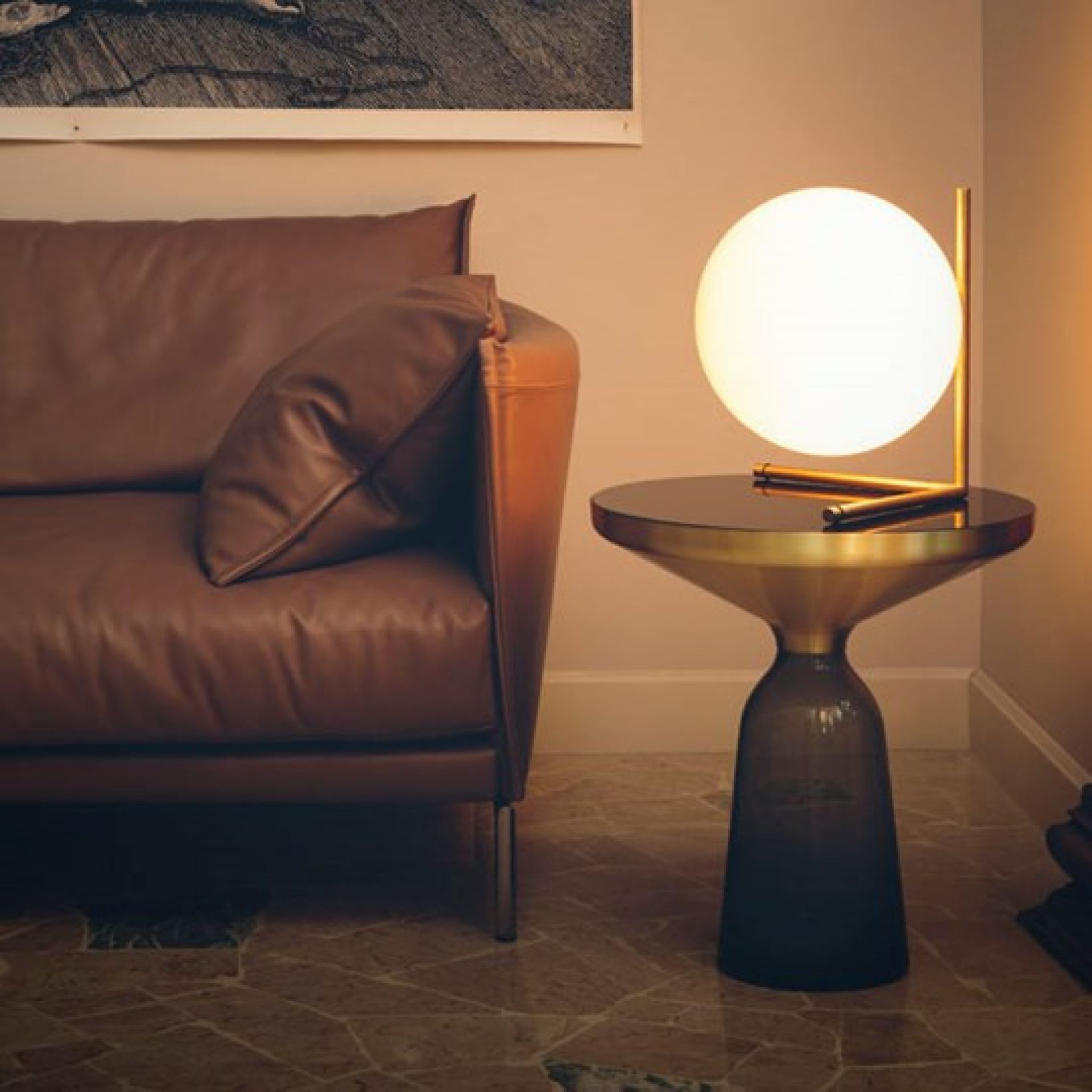 IC Lights T2 Tischleuchte Flos chrom