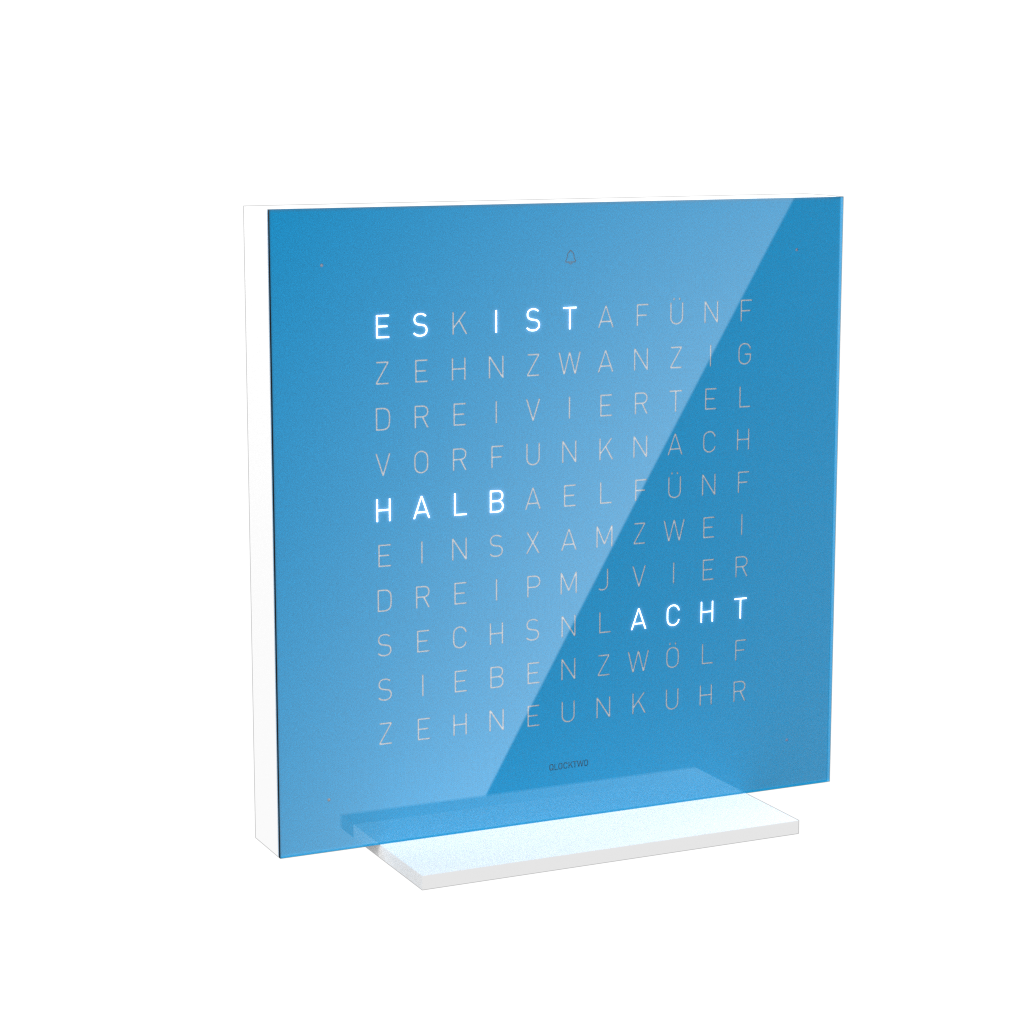 Earth 13.5 Pure Edition Tischuhr / Zeitobjekt Deutsch QLOCKTWO