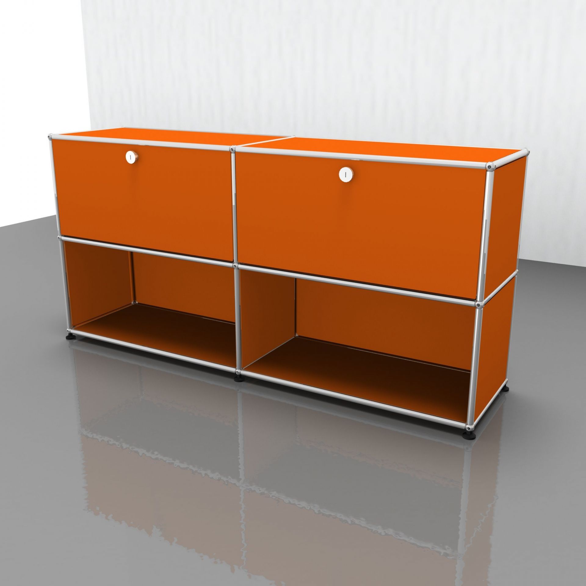 USM Haller Sideboard mit 2 Klappen reinorange