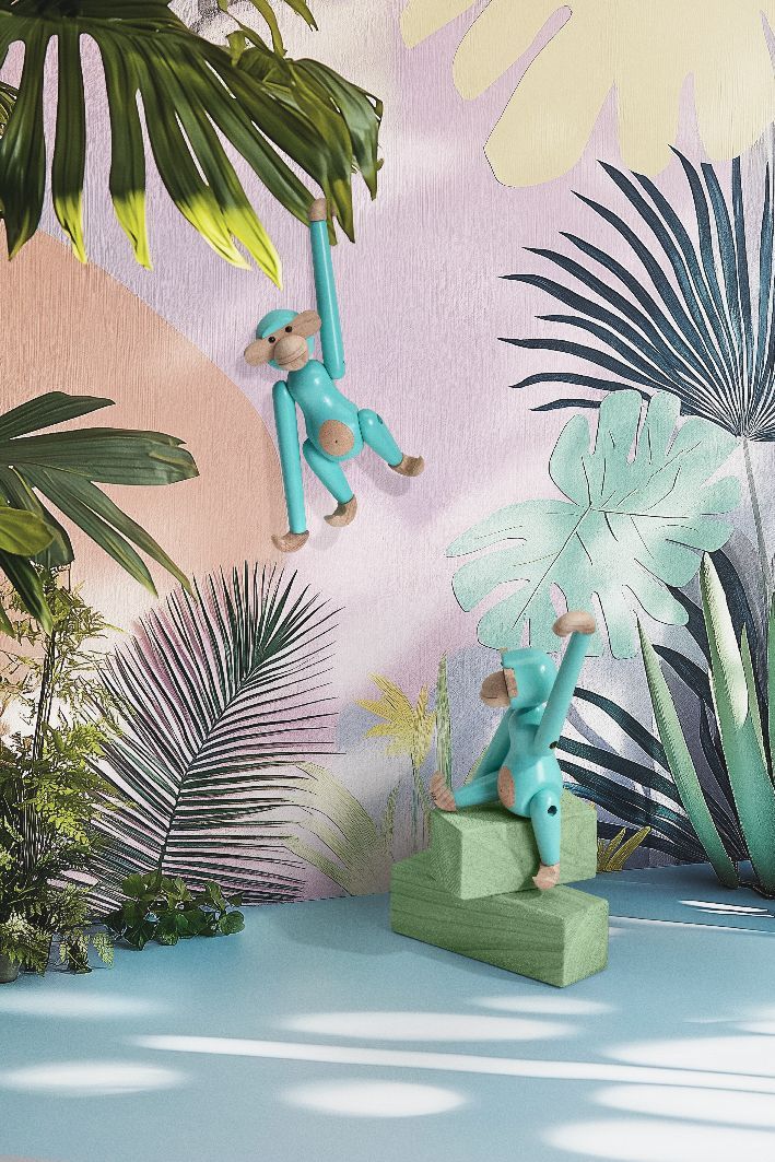 Affe Mini farbig Kay Bojesen Türkis