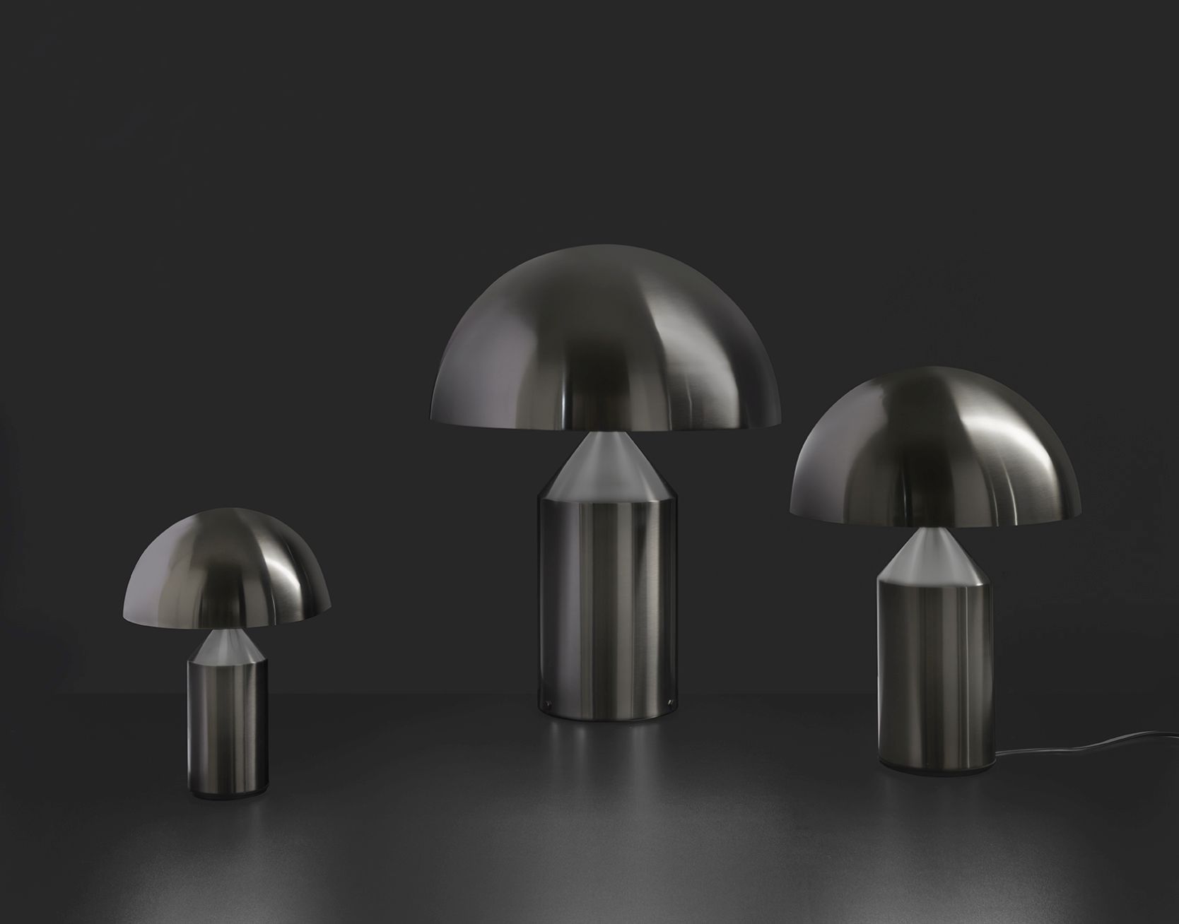 Atollo 238 Tischleuchte Nickel Oluce