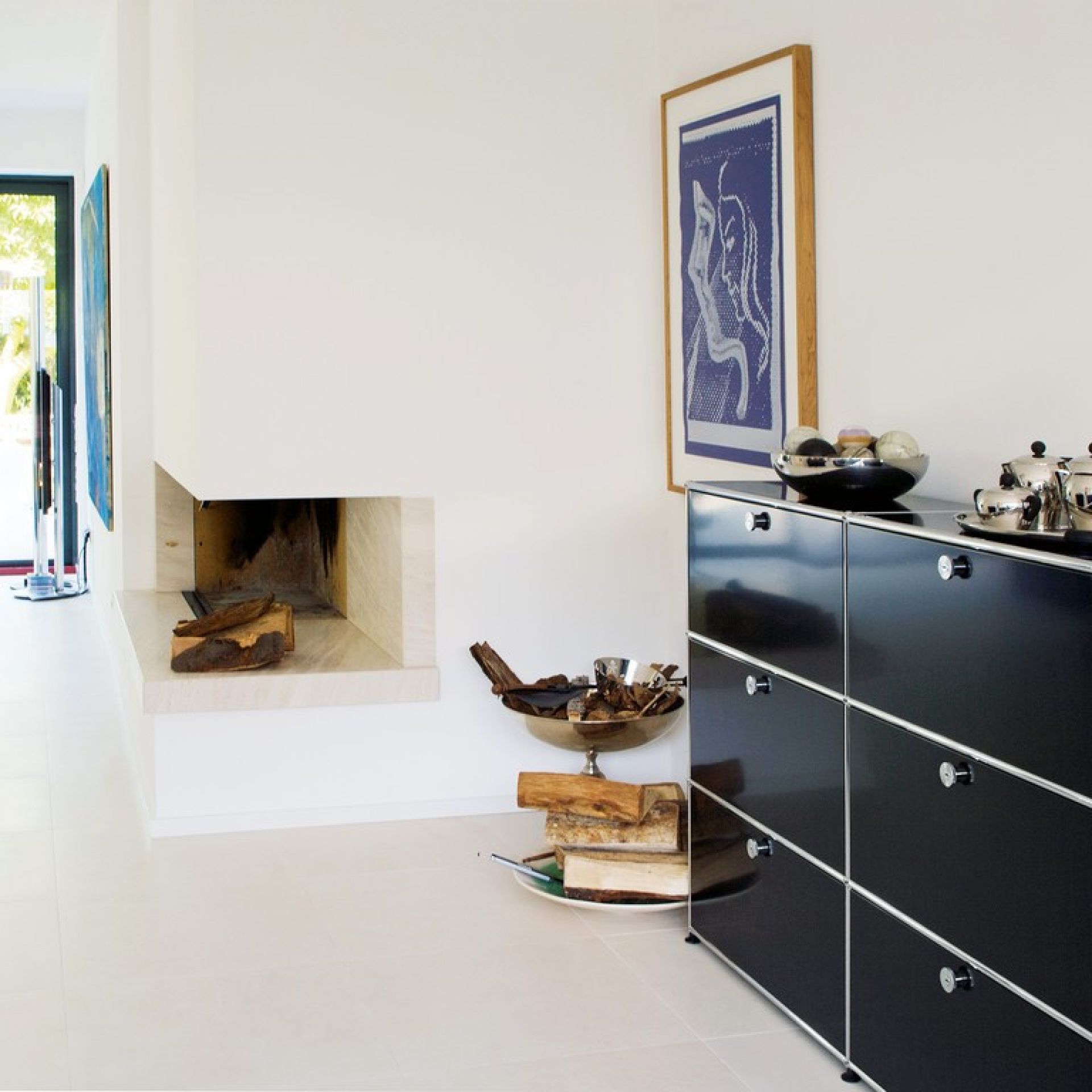 USM Haller Highboard 9 Klappen -  braun