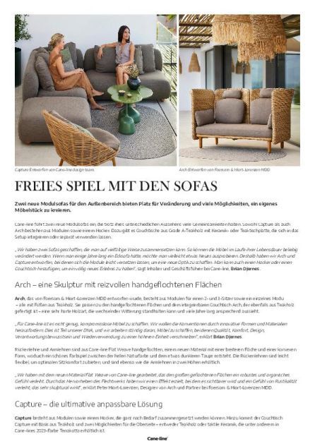 Arch Outdoor Couchtisch mit Teak Tischplatte Cane-Line