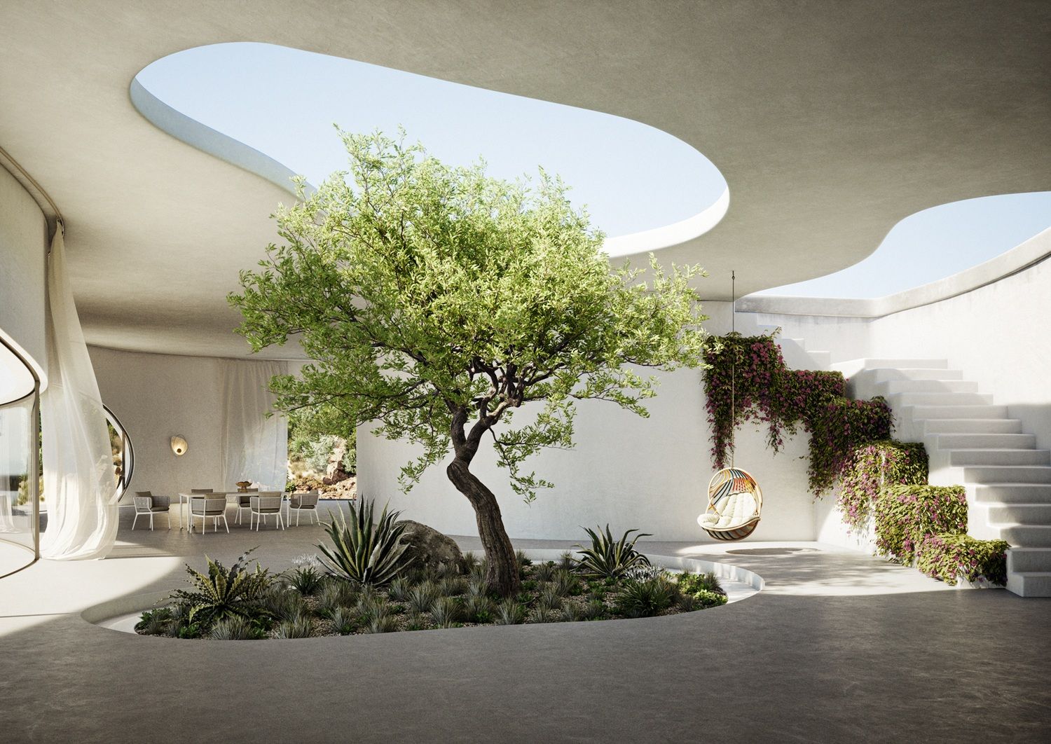 Kida Hängender Sessel mit Polster Dedon