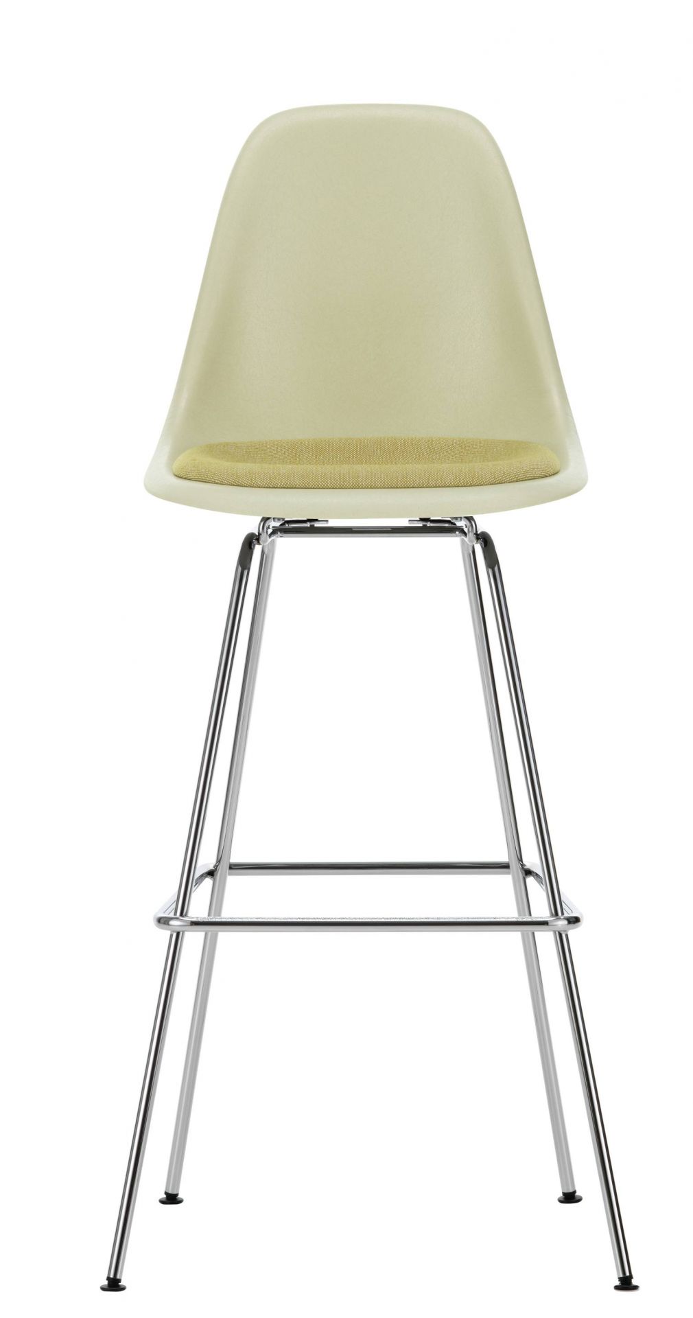 Eames Fiberglass Bar Stool High Barhocker mit Sitzpolster Vitra