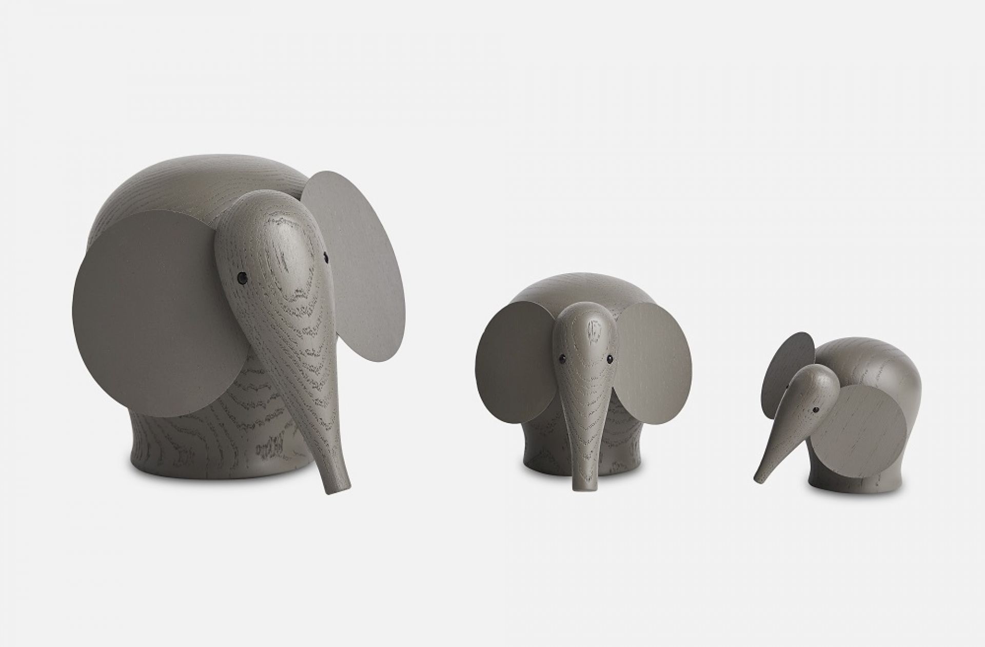 Nunu Elephant Holzelefant Taupe Woud EINZELSTÜCK
