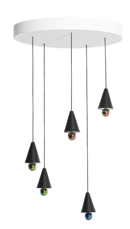 Cherry Pendant light Pendelleuchte 5-er Set Runde Platte Petite Friture
