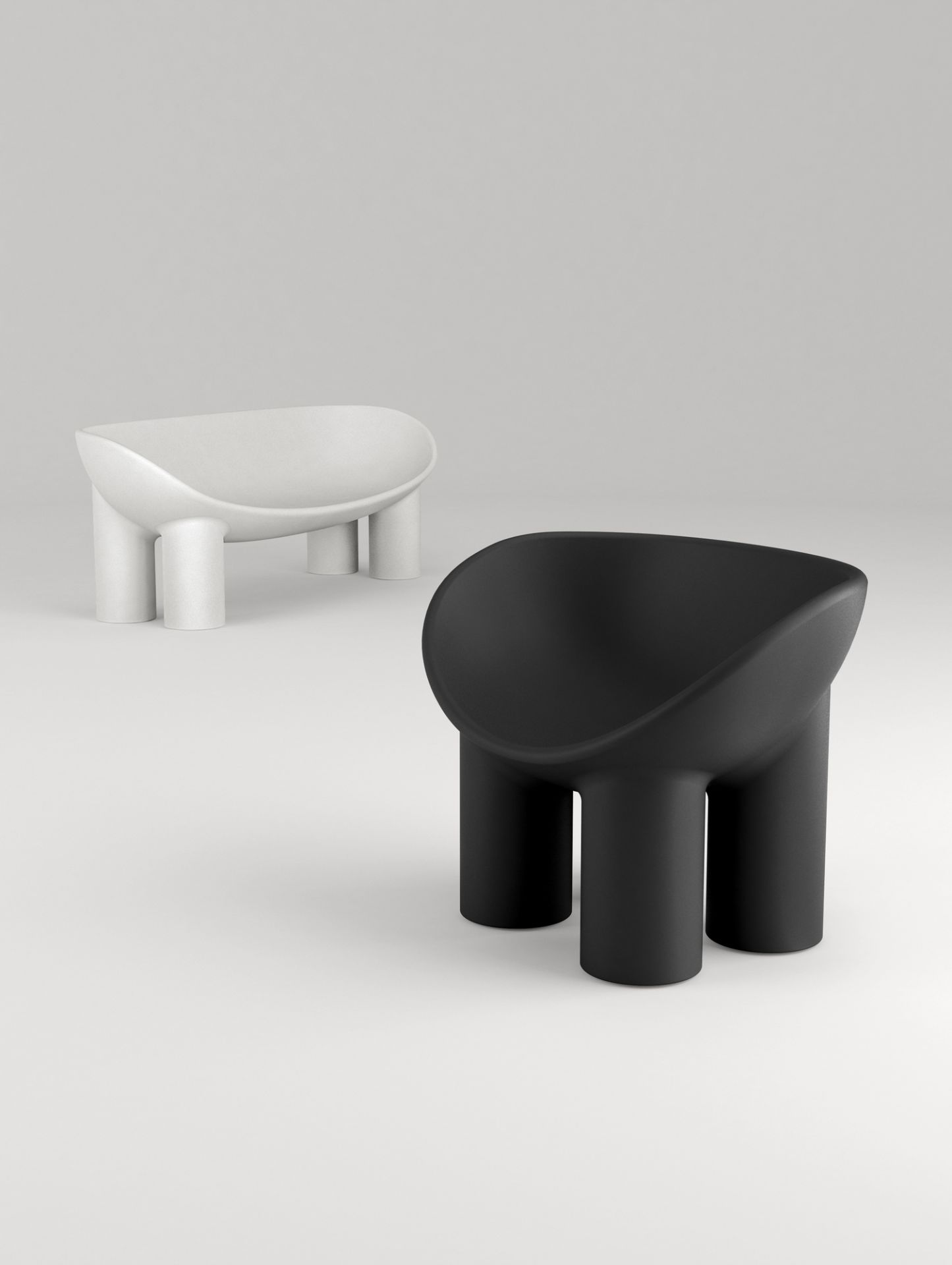 Roly Poly Sessel Driade Charcoal