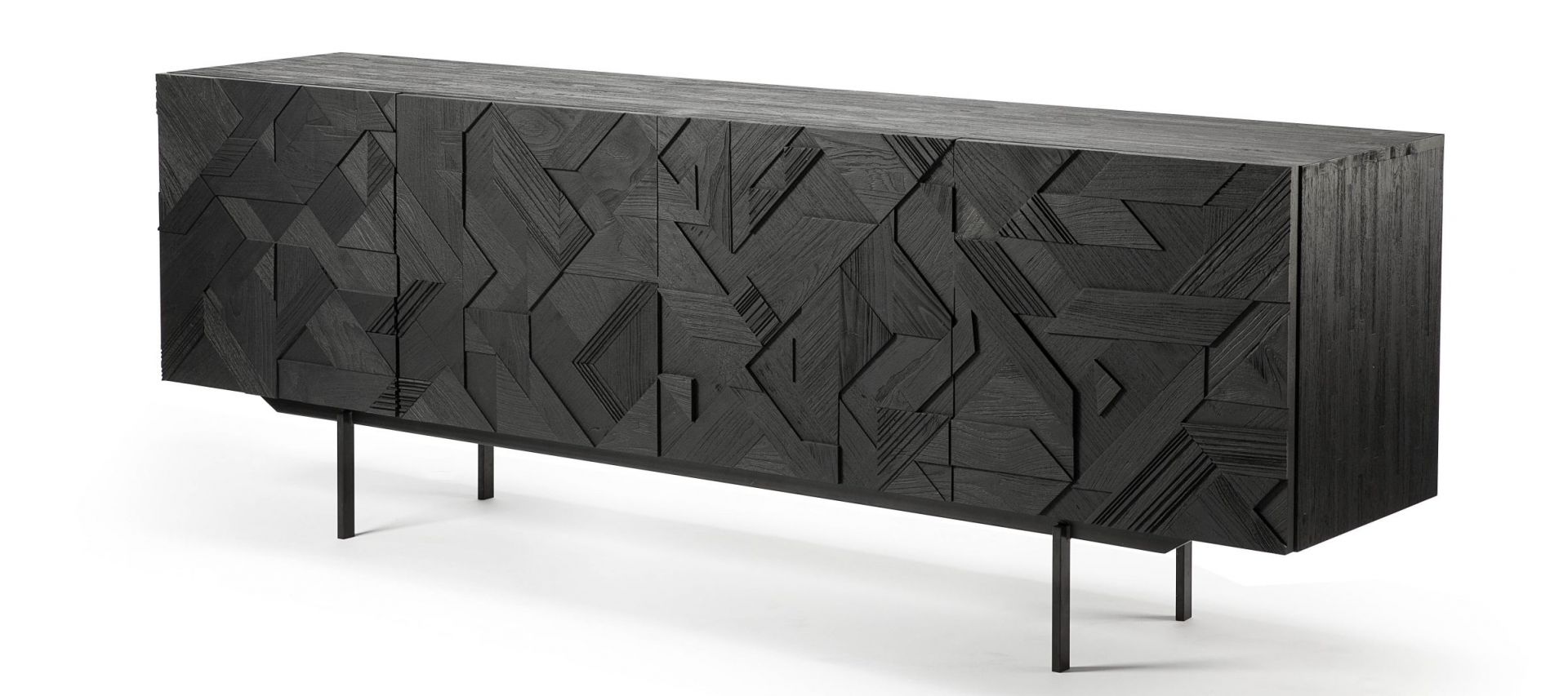 Graphic Teak Anrichte schwarz Ethnicraft