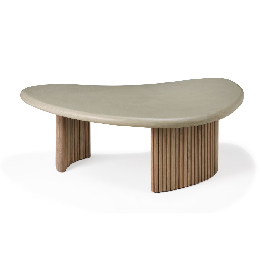 Boomerang Outdoor Couchtisch Beton/Teak Ethnicraft