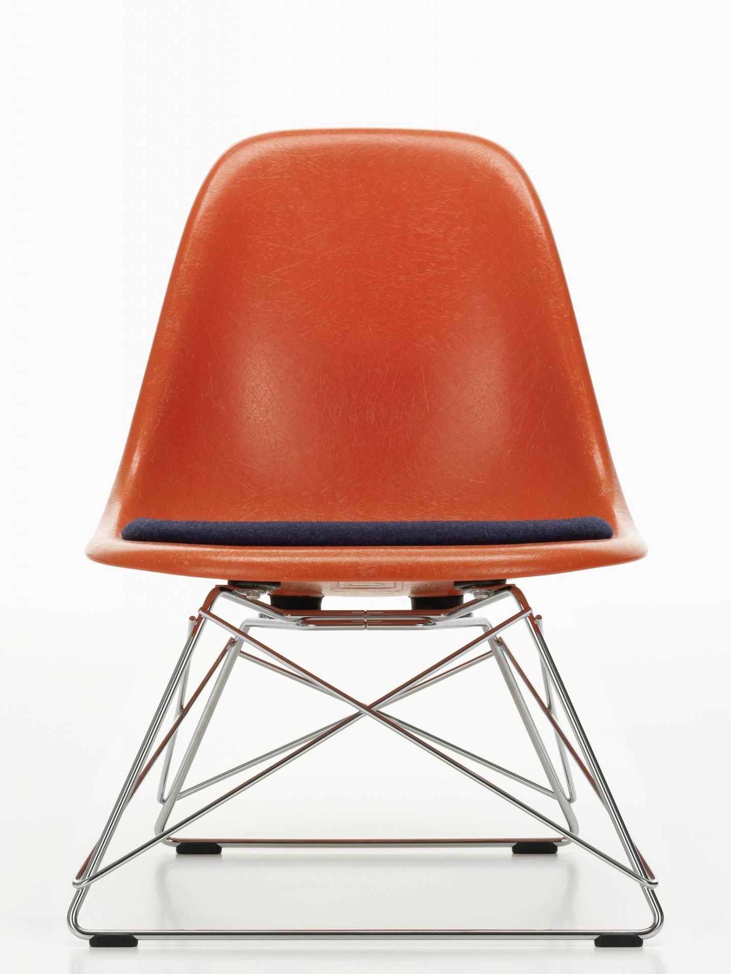 Eames Plastic Side Chair LSR Stuhl mit Sitzpolster Vitra