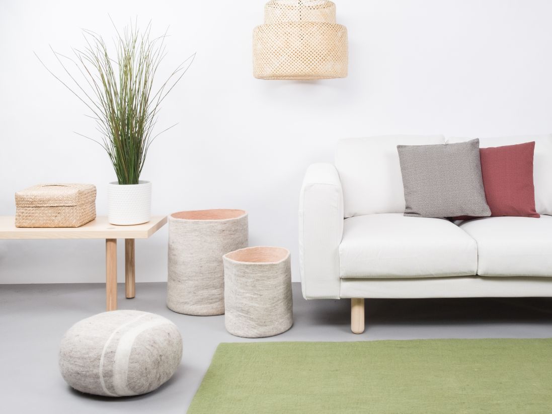 Mono Rechteckig Filzteppich 160 x 230 cm myfelt Kaspar (grün)