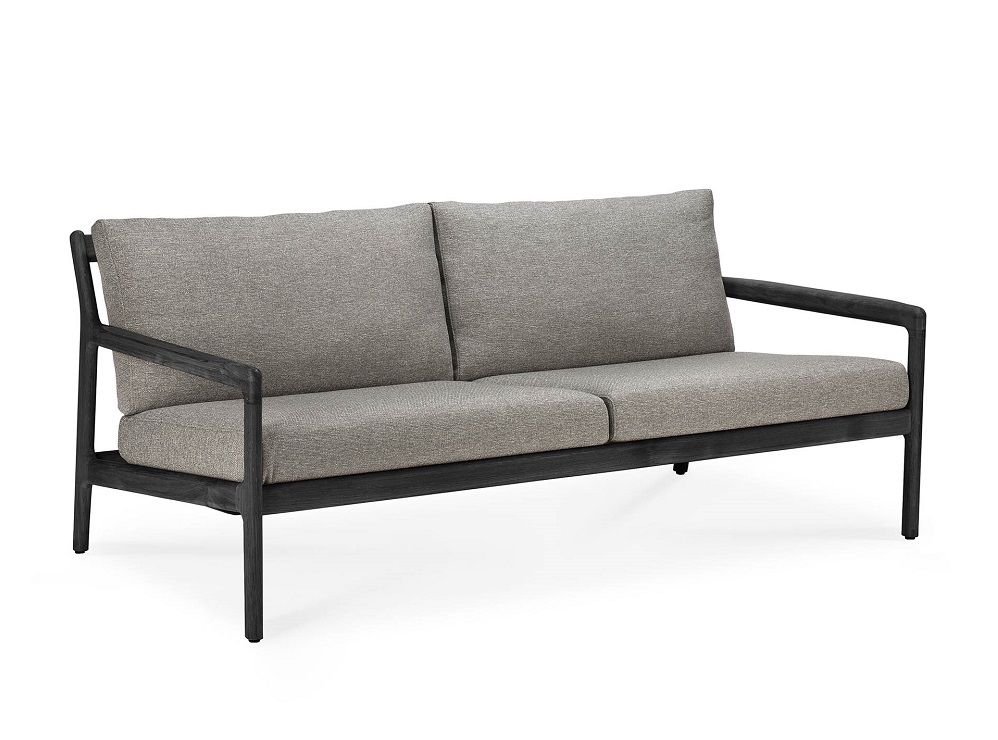Jack Outdoor 2-/ 3 Sitzer Sofa Teak Schwarz lackiert Ethnicraft 2 Sitzer Mokka