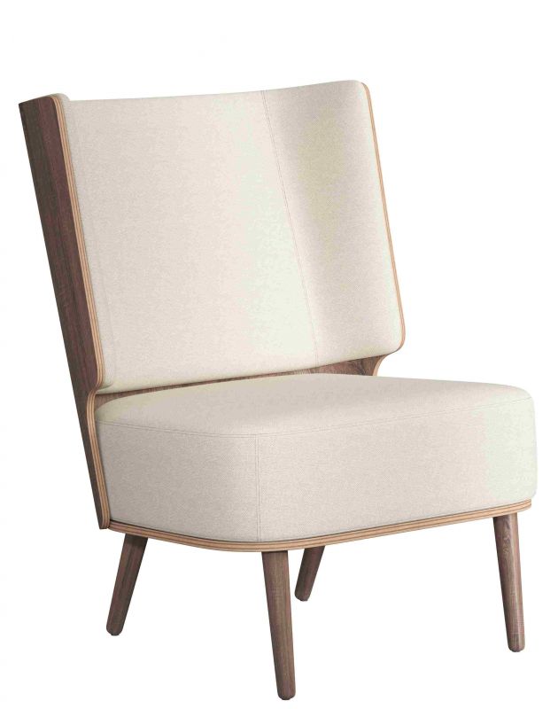 Serena Lounge Chair Sessel Eiche dunkel gebeizt novoform Sweet Vanilla